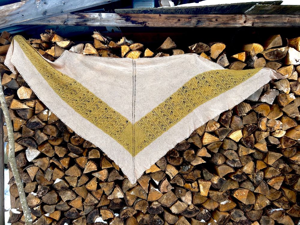 Marigold and Hibiscus Shawl